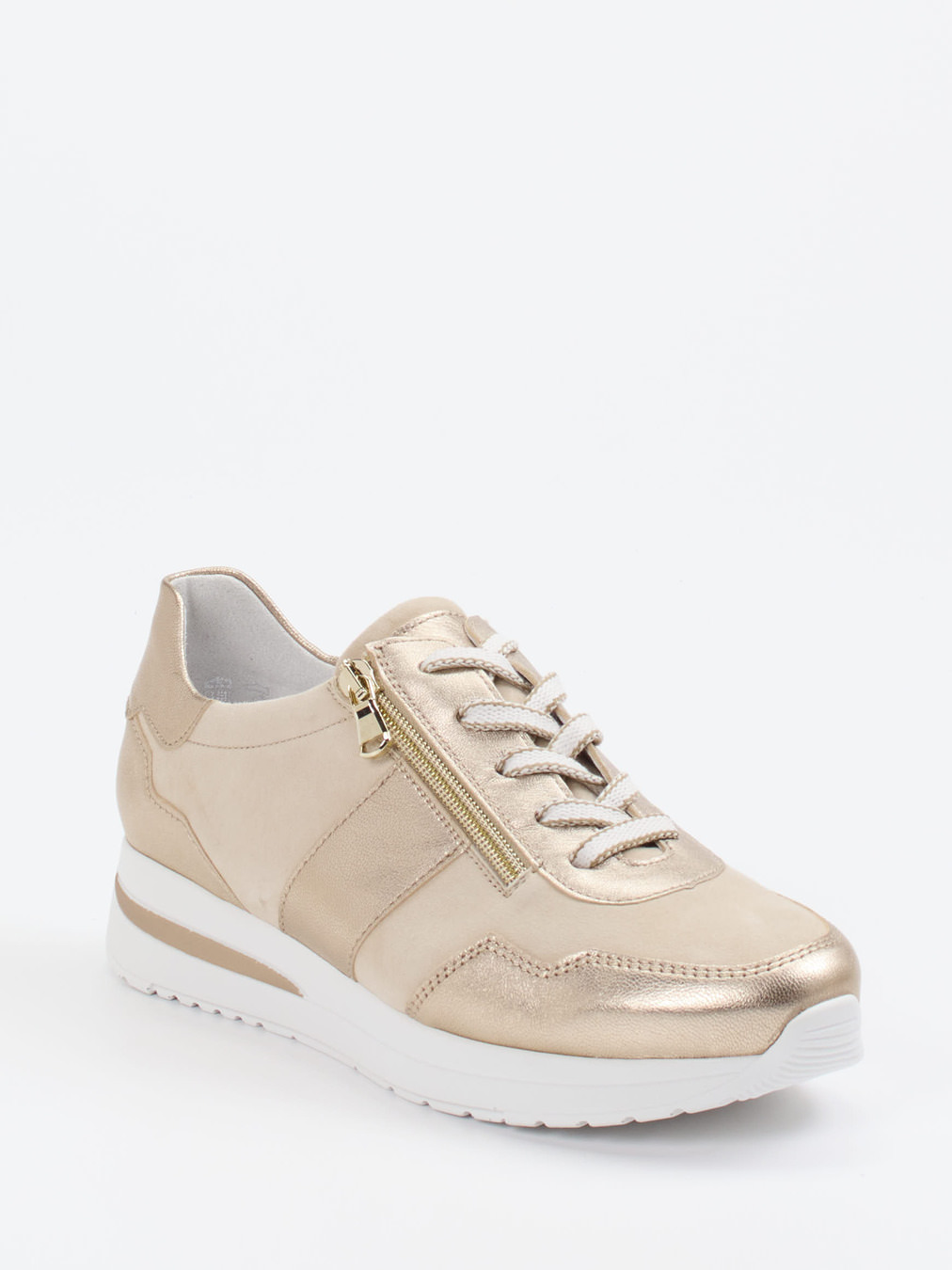 Semler – Komfort-Sneaker aus Veloursleder champagner