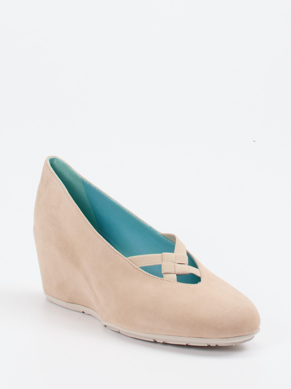 Thierry Rabotin – Keilpumps aus Veloursleder Beige