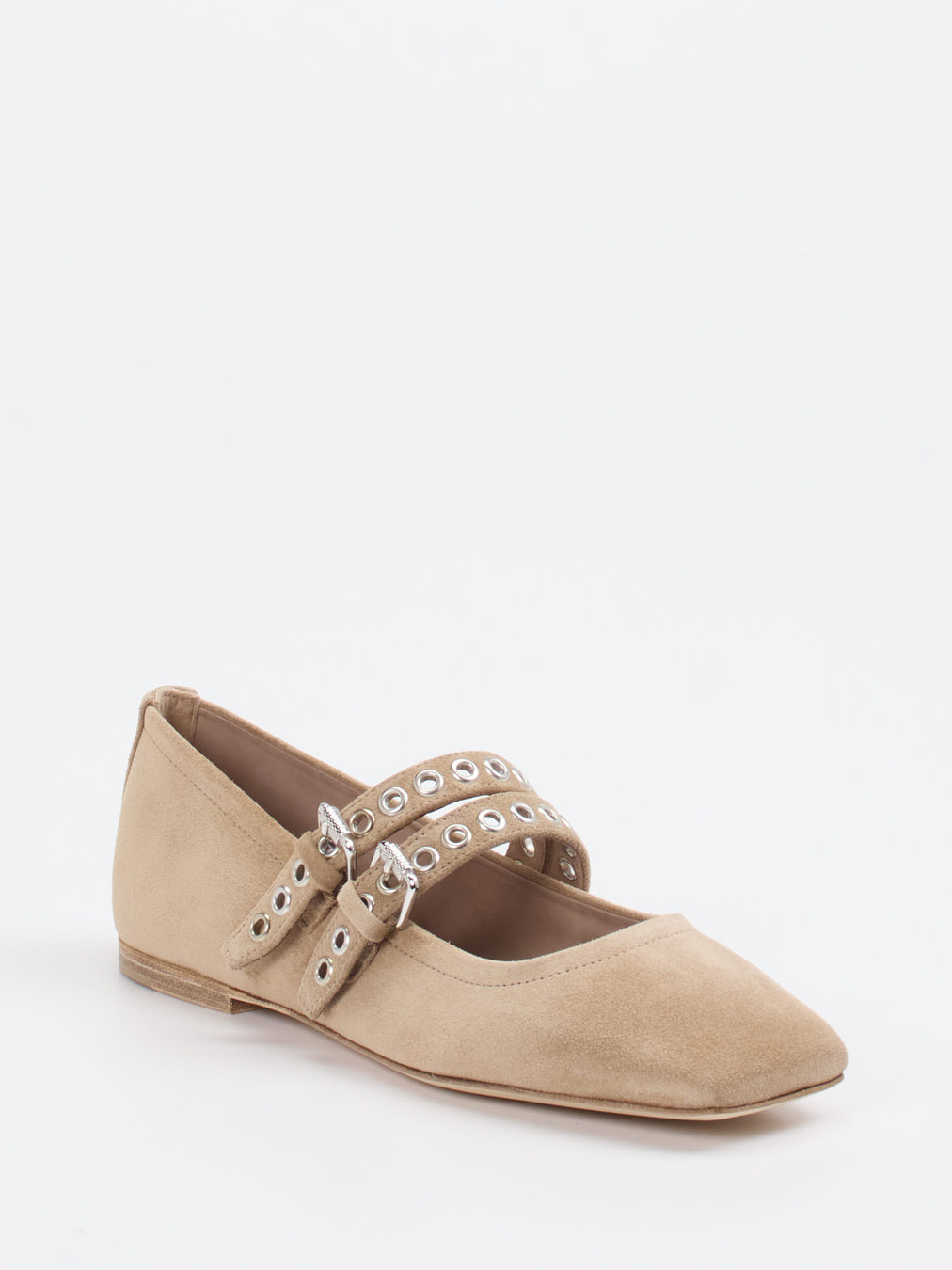 Kennel & Schmenger – Mary Janes aus Veloursleder beige