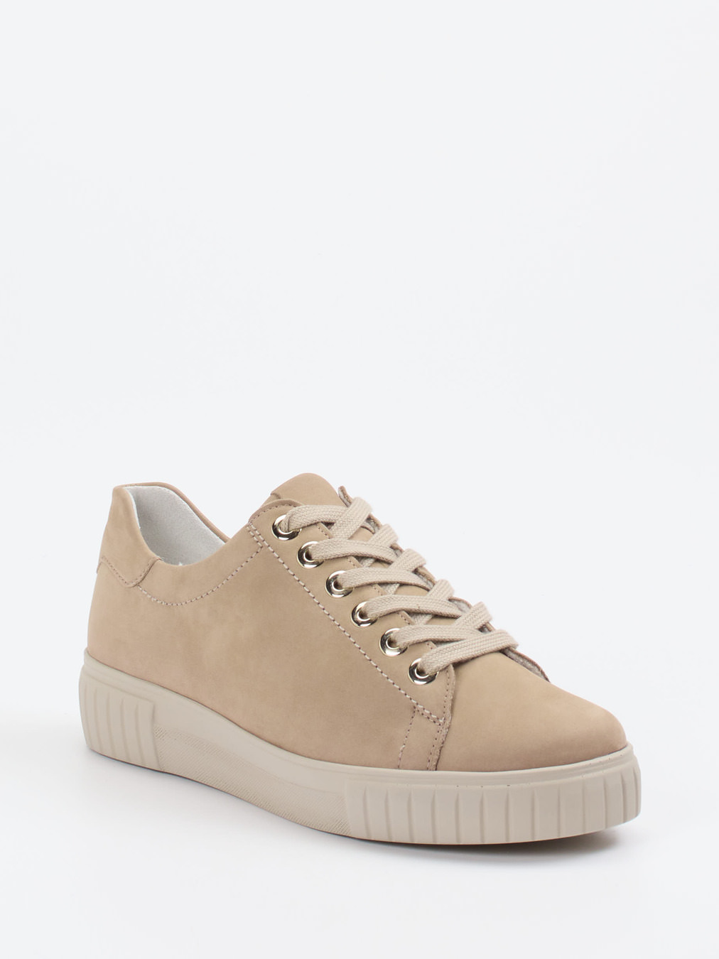 Semler – Low-Top Sneaker aus Nubukleder beige
