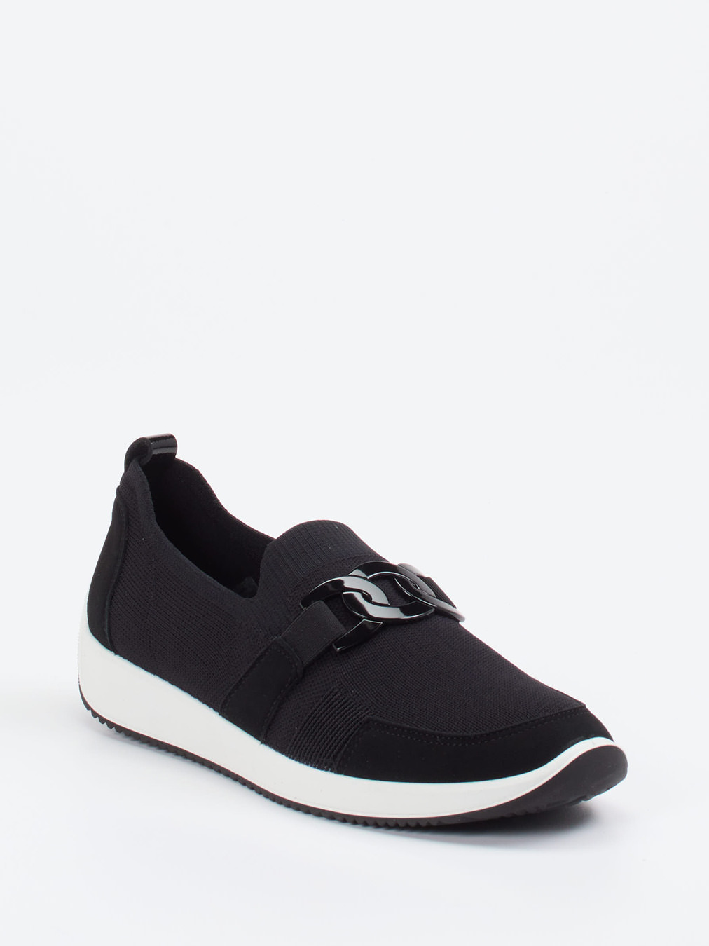 Ara – Komfort-Slipper aus Stretch schwarz