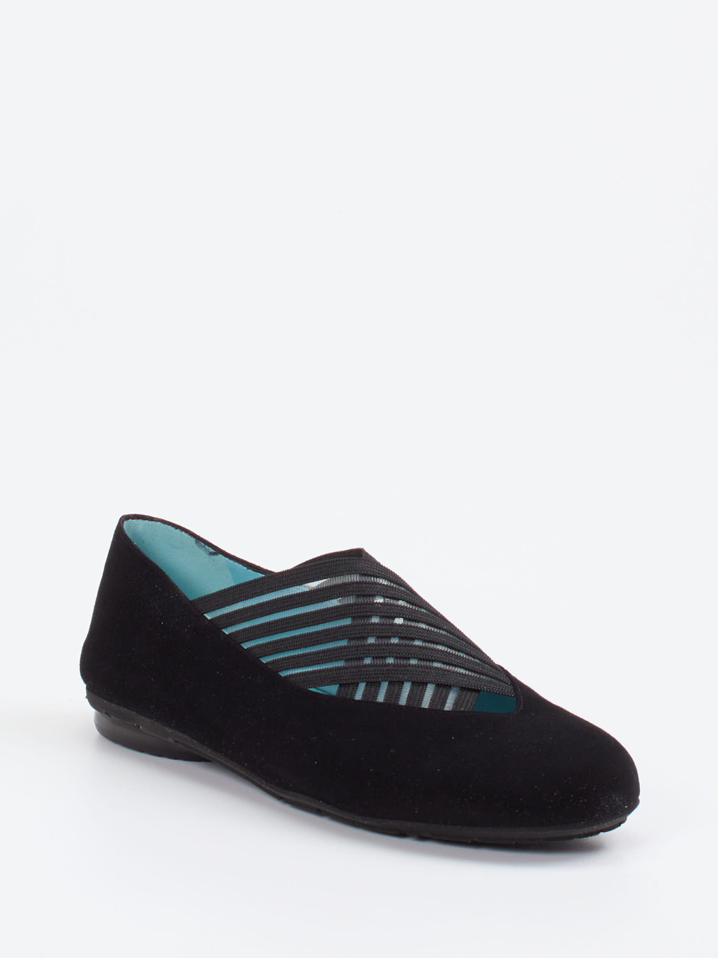 Thierry Rabotin – Ballerinas aus Veloursleder schwarz