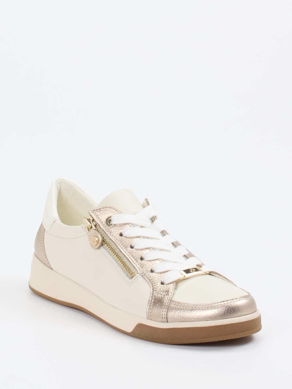 Ara – Sneaker aus Kalbleder in Cremeweiß