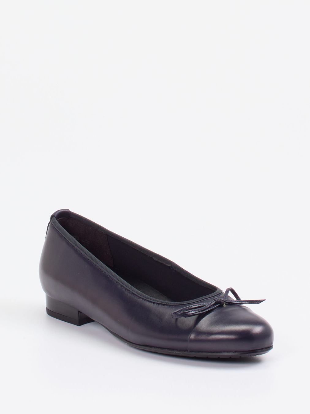 Semler – Ballerinas aus Kalbleder in Dunkelblau