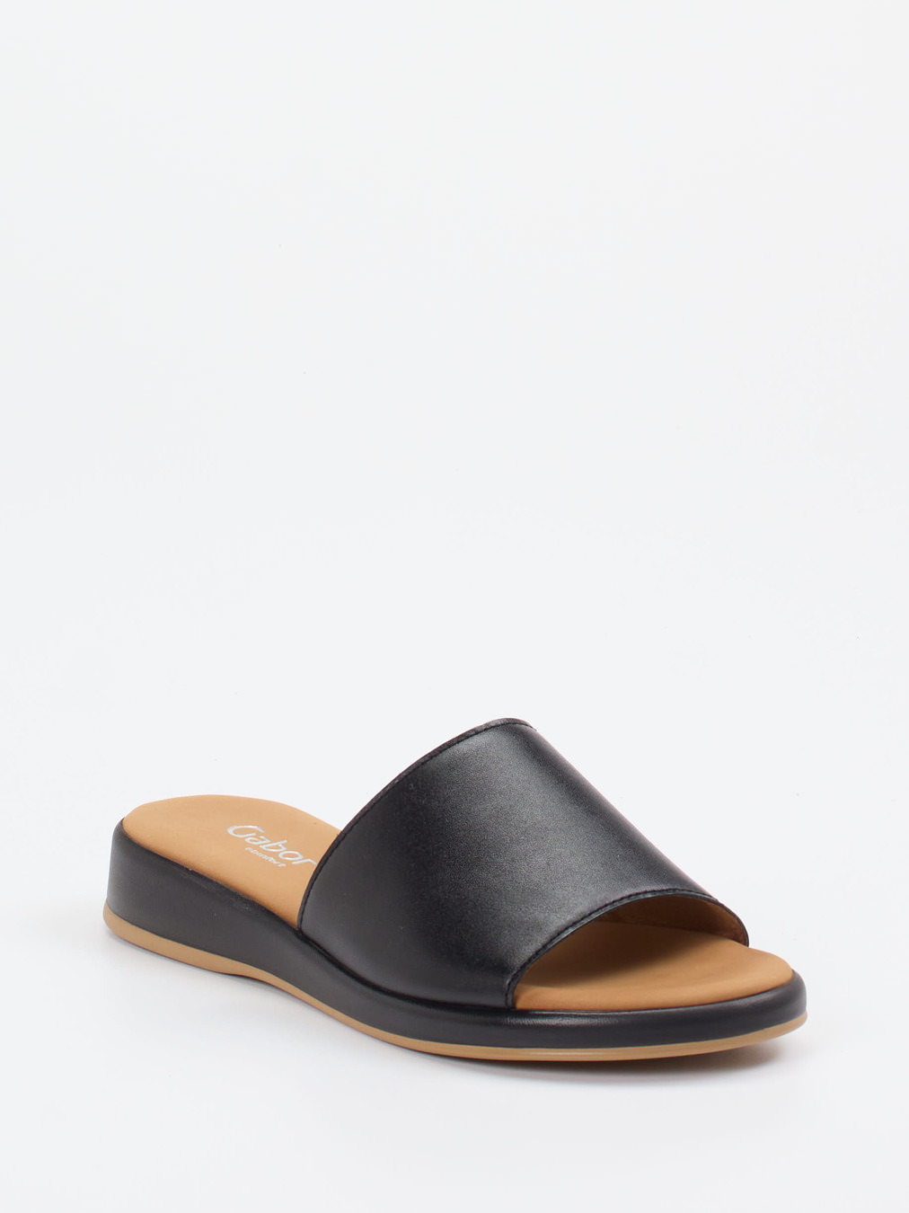 Gabor Comfort – Pantolette aus Kalbleder Schwarz