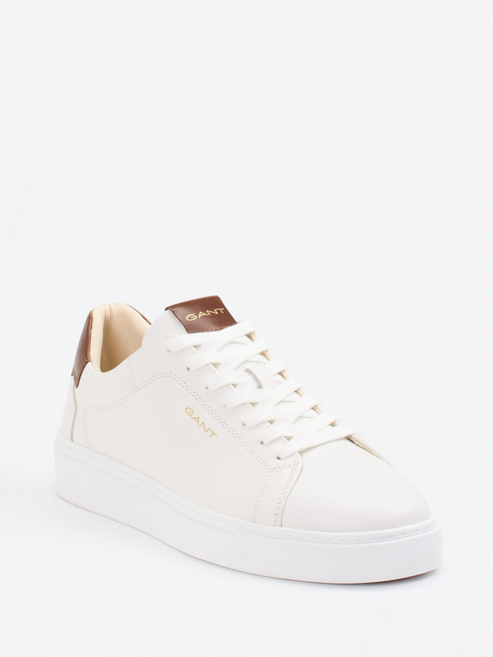 Gant – Sneaker aus Kalbleder in Offwhite