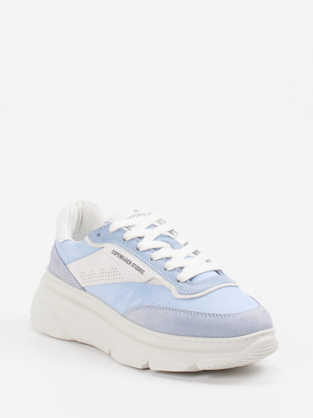 Copenhagen – Chunky Sneaker aus Veloursleder pastellblau