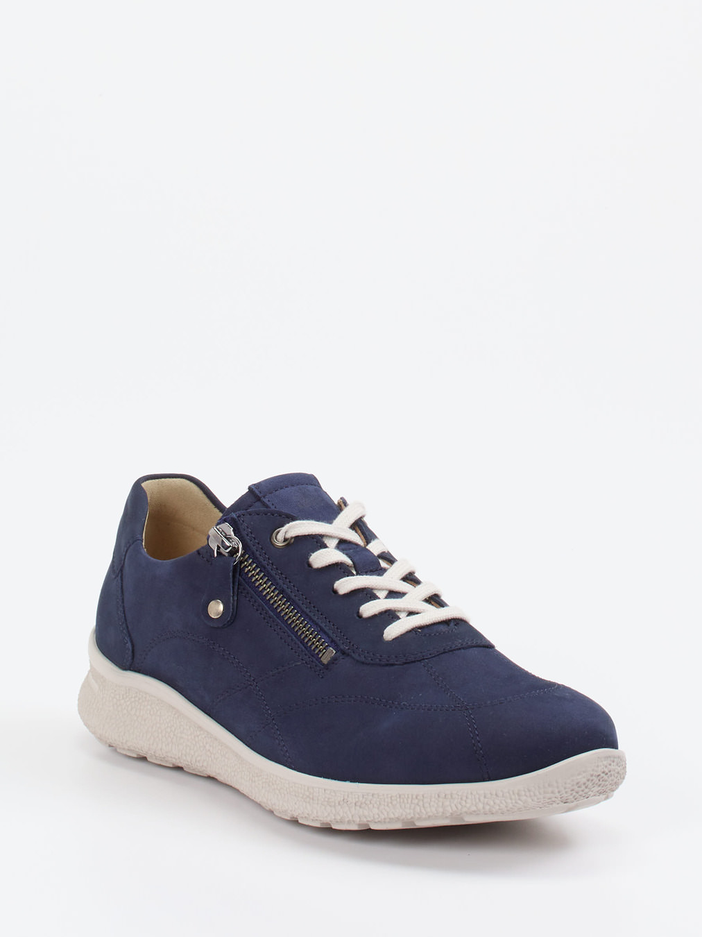 Hartjes – Schnürschuh aus Nubukleder marineblau