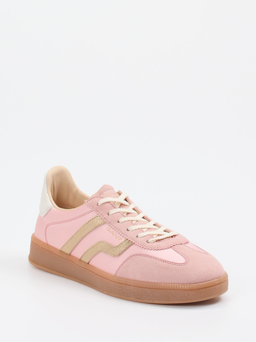 Gant – Retro-Sneaker aus Veloursleder Rosa