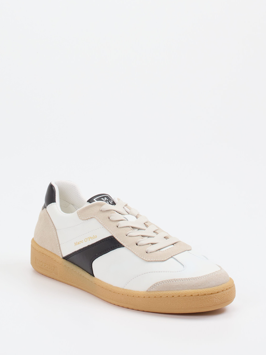 Marc O'Polo – Sneaker aus Lammleder in Weiß