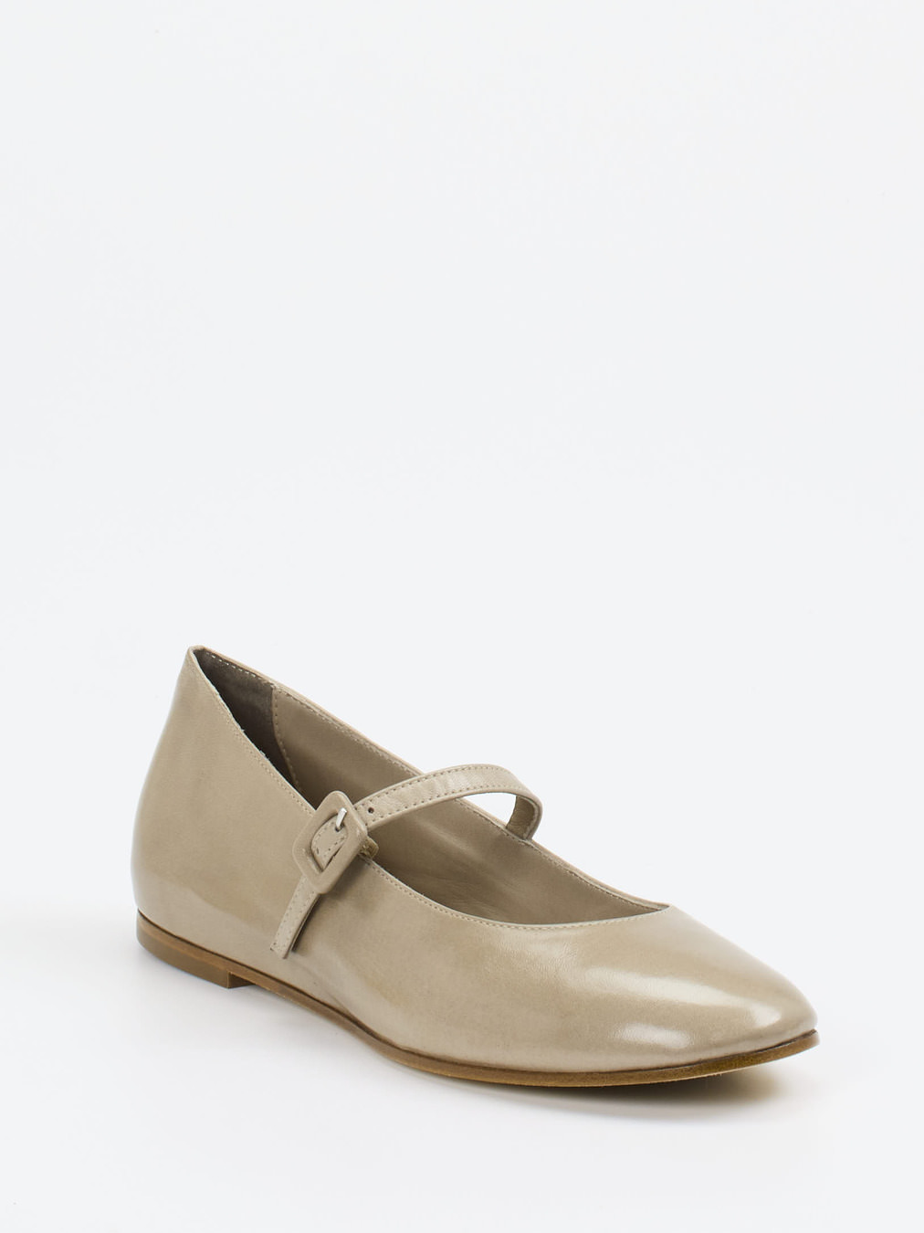 Konstantin Starke – Mary Janes aus Lammleder in Taupe