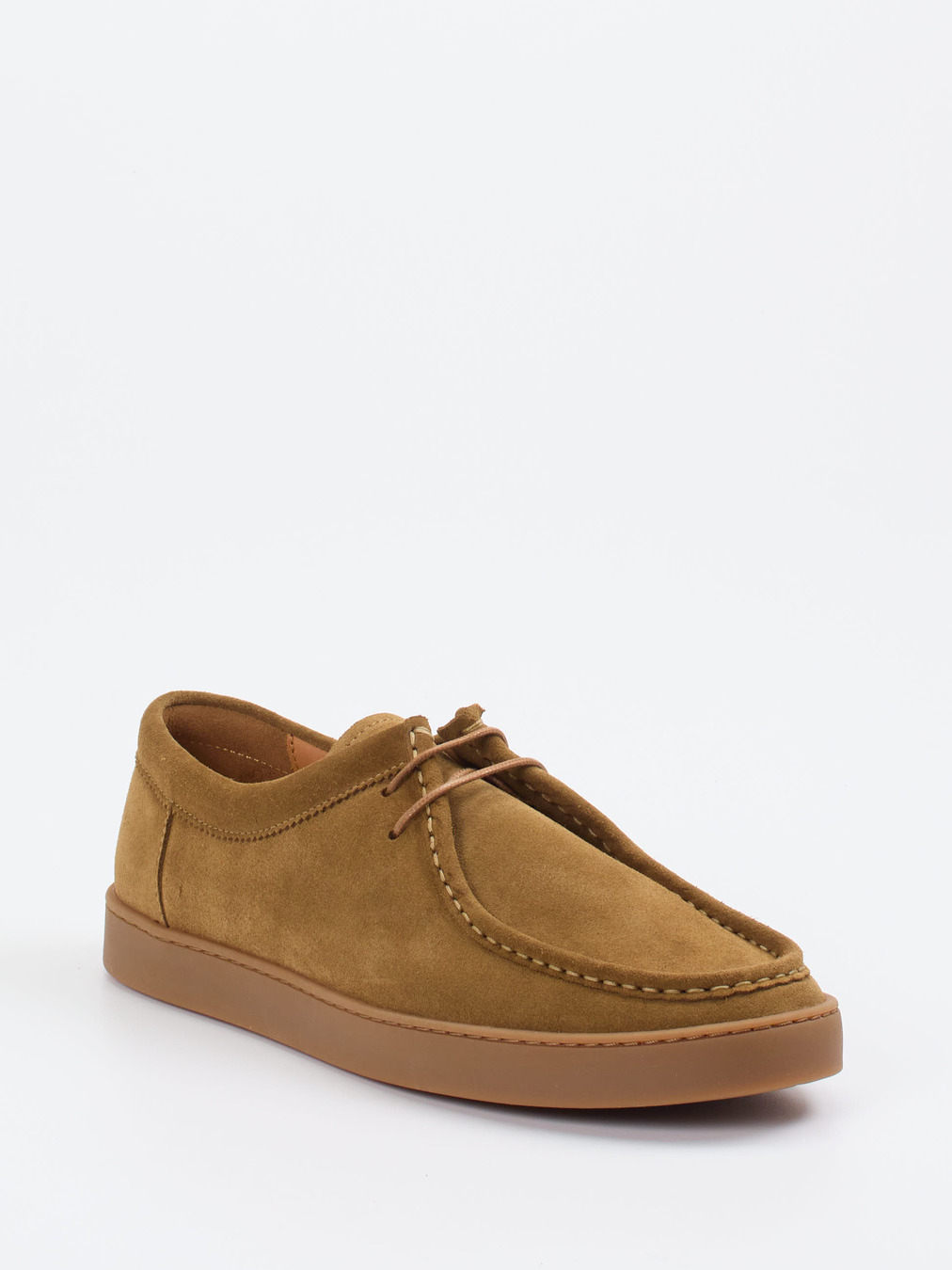 Konstantin Starke – Schnürschuh aus Veloursleder Cognac