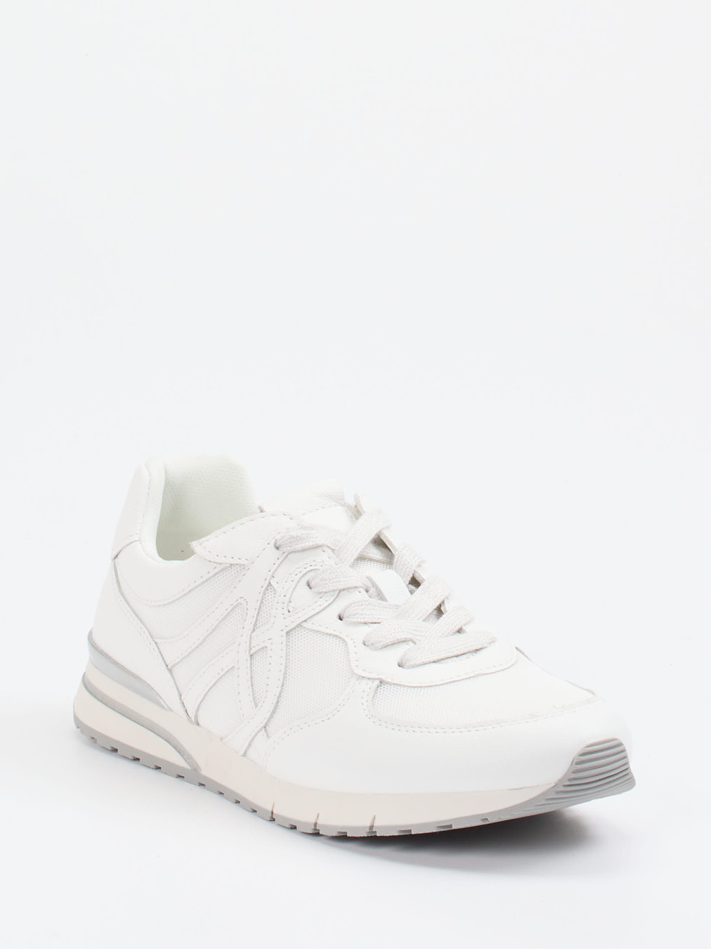Gabor Comfort – Sneaker aus Kalbleder und Mesh Offwhite