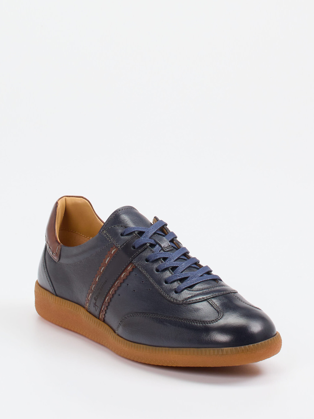 Galizio Torresi – Retro-Sneaker aus Büffelleder blau