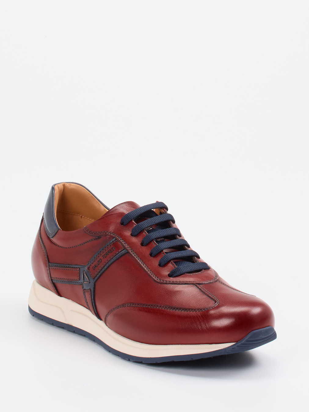 Galizio Torresi – Sneaker aus Kalbleder Bordeauxrot