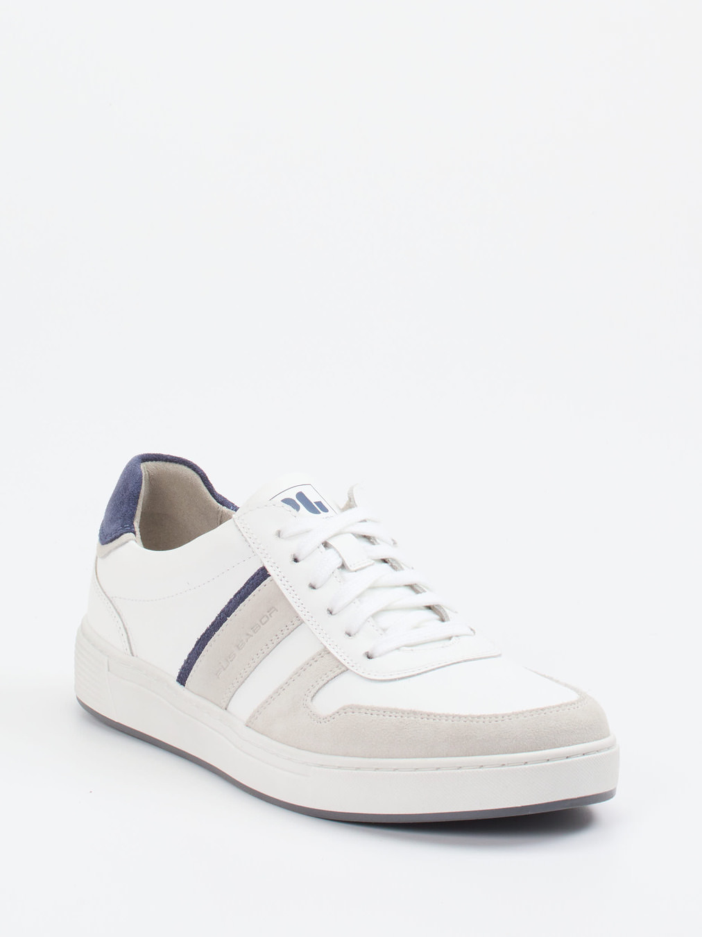 Pius Gabor – Sneaker aus Velour- und Glattleder Weiß