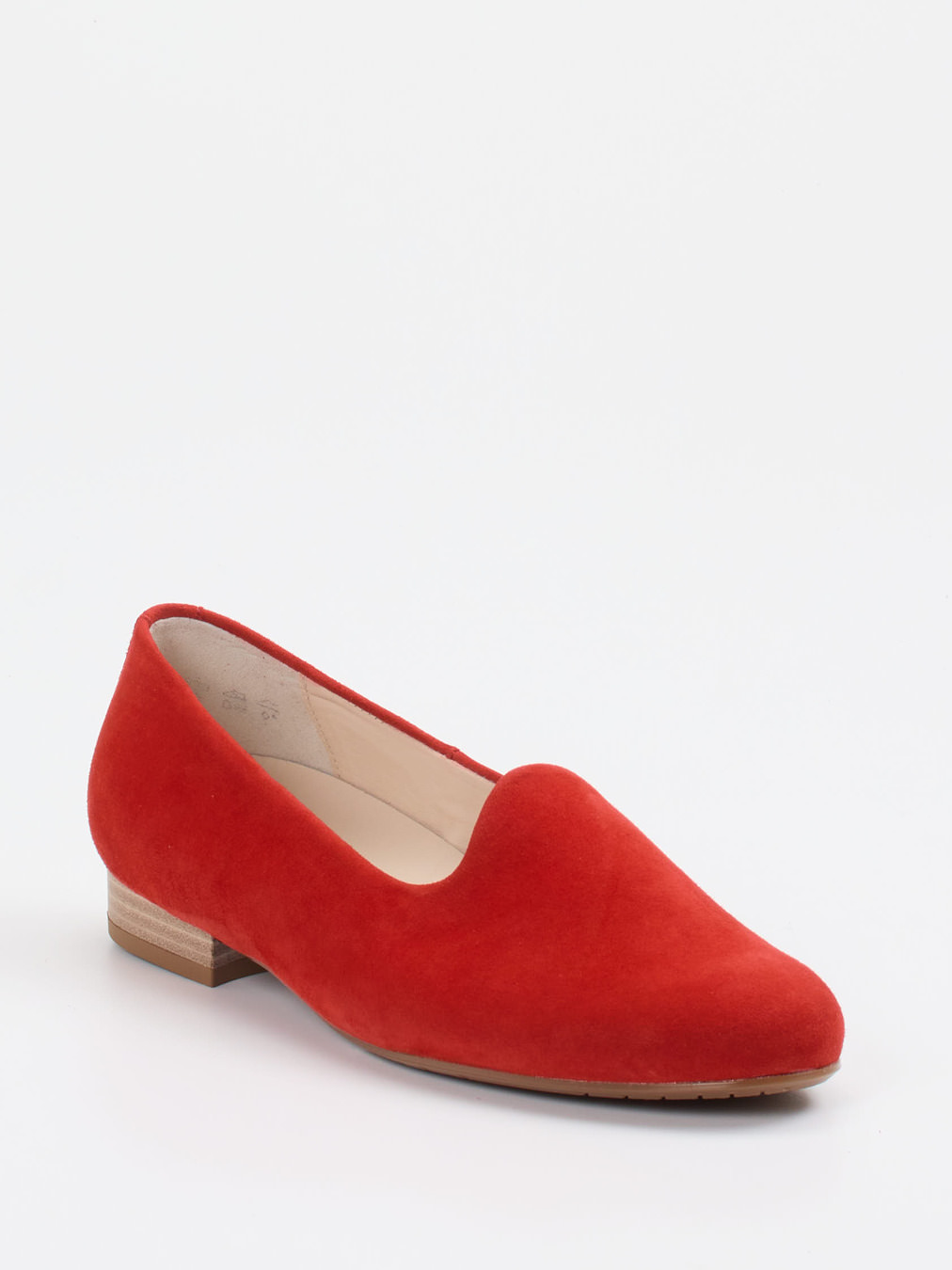 Semler – Loafer aus Veloursleder in Signalrot