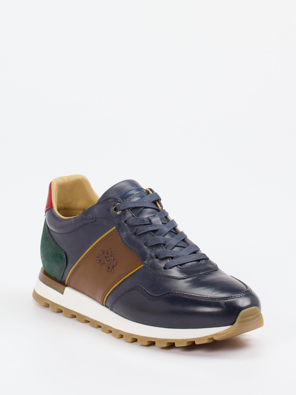 La Martina – Sneaker aus Kalbleder Dunkelblau