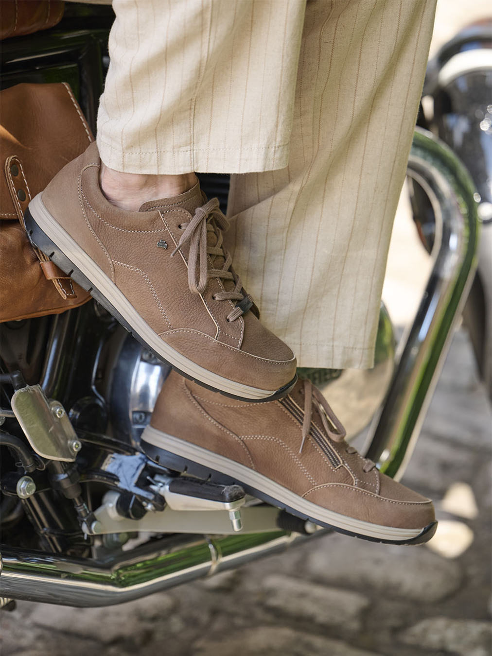 Finn Comfort – Komfort-Sneaker aus Nubukleder Braun