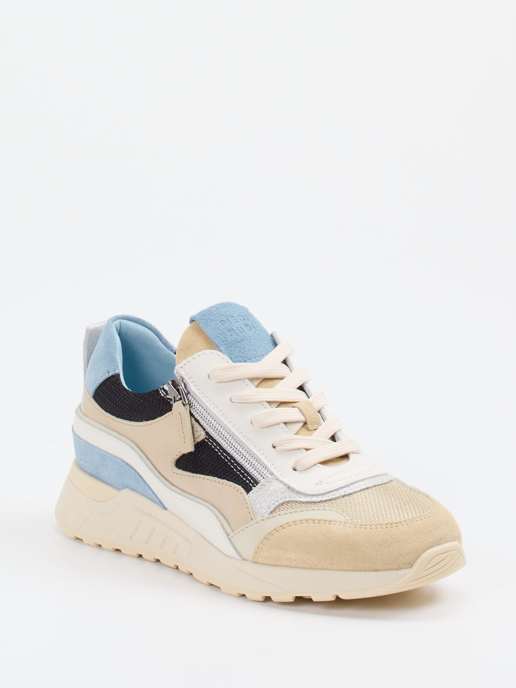 Piedi Nudi – Chunky Sneaker aus Veloursleder beige