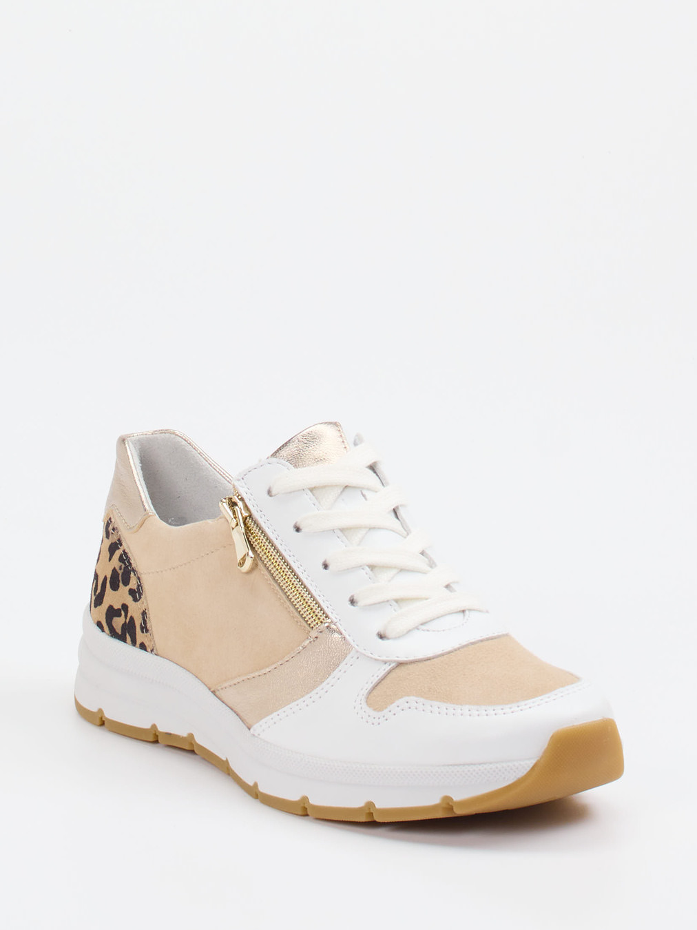 Semler – Sneaker aus Veloursleder in Beige