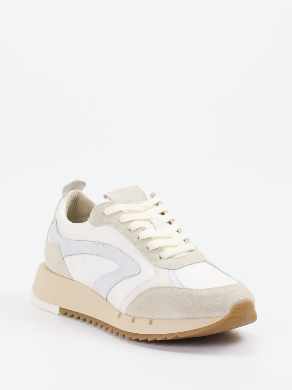 Piedi Nudi – Sneaker aus Veloursleder Offwhite