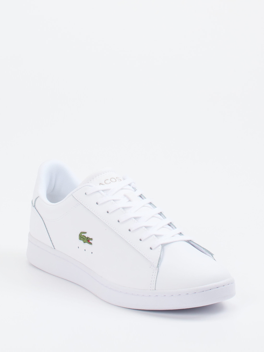 Lacoste – Sneaker aus Leder Weiß glänzend