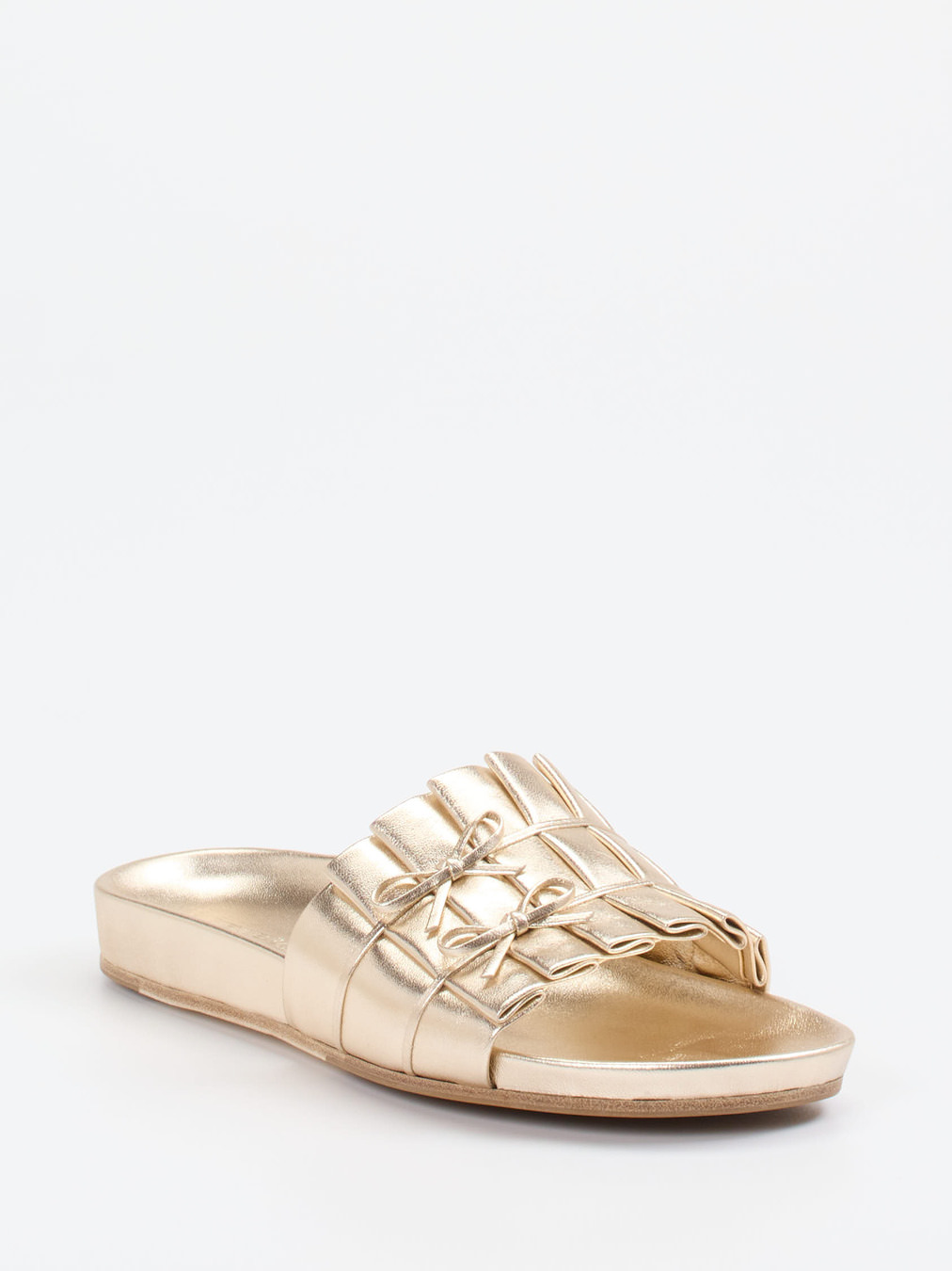 Kennel & Schmenger – Slides aus Kalbleder in Goldmetallic