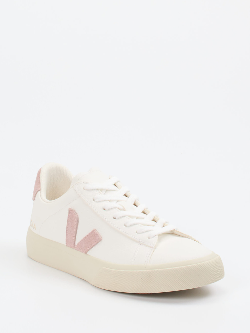 VEJA – Sneaker aus Kalbleder und Wildleder offwhite