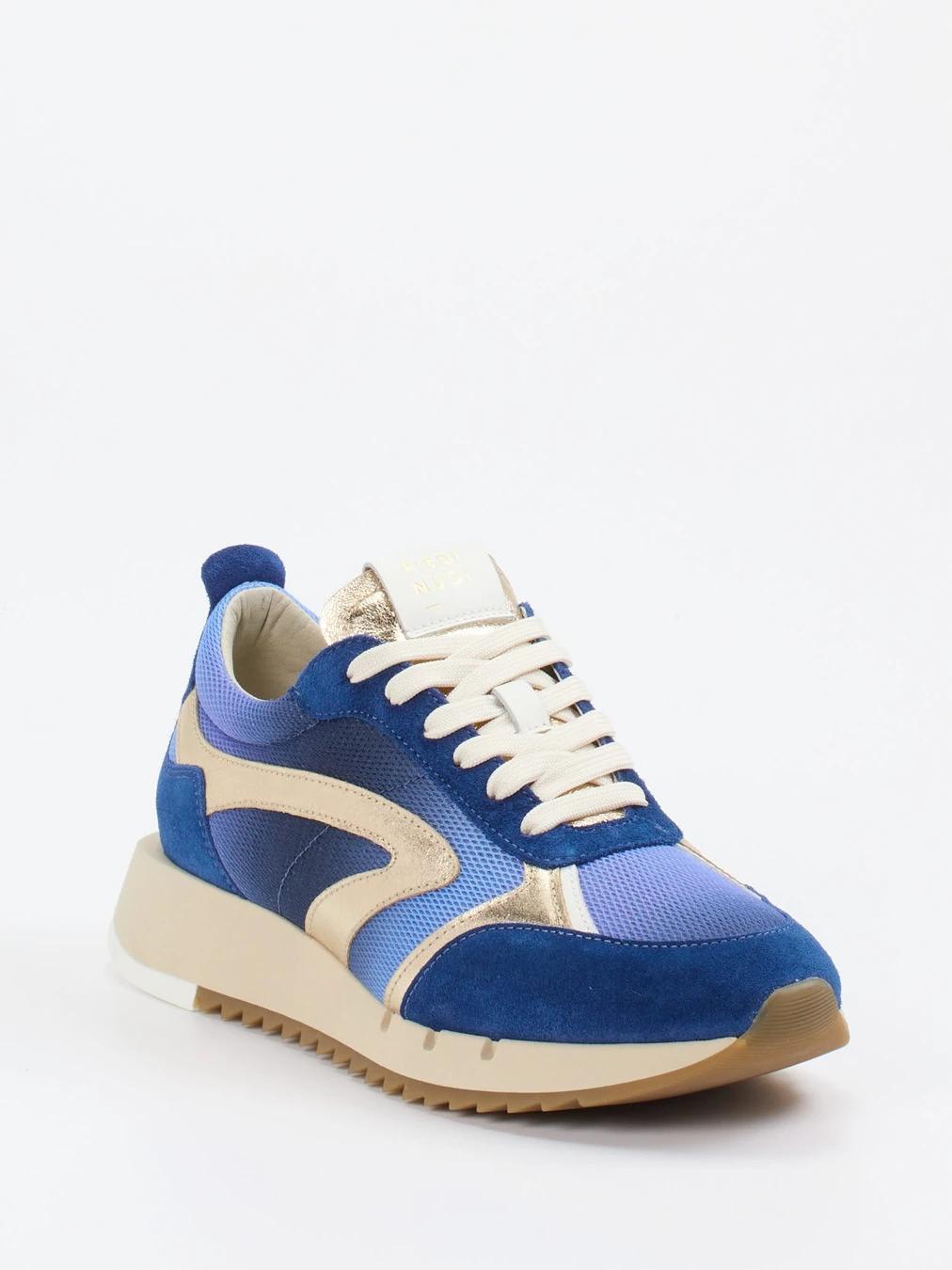 Piedi Nudi – Retro-Sneaker aus Veloursleder und Mesh
