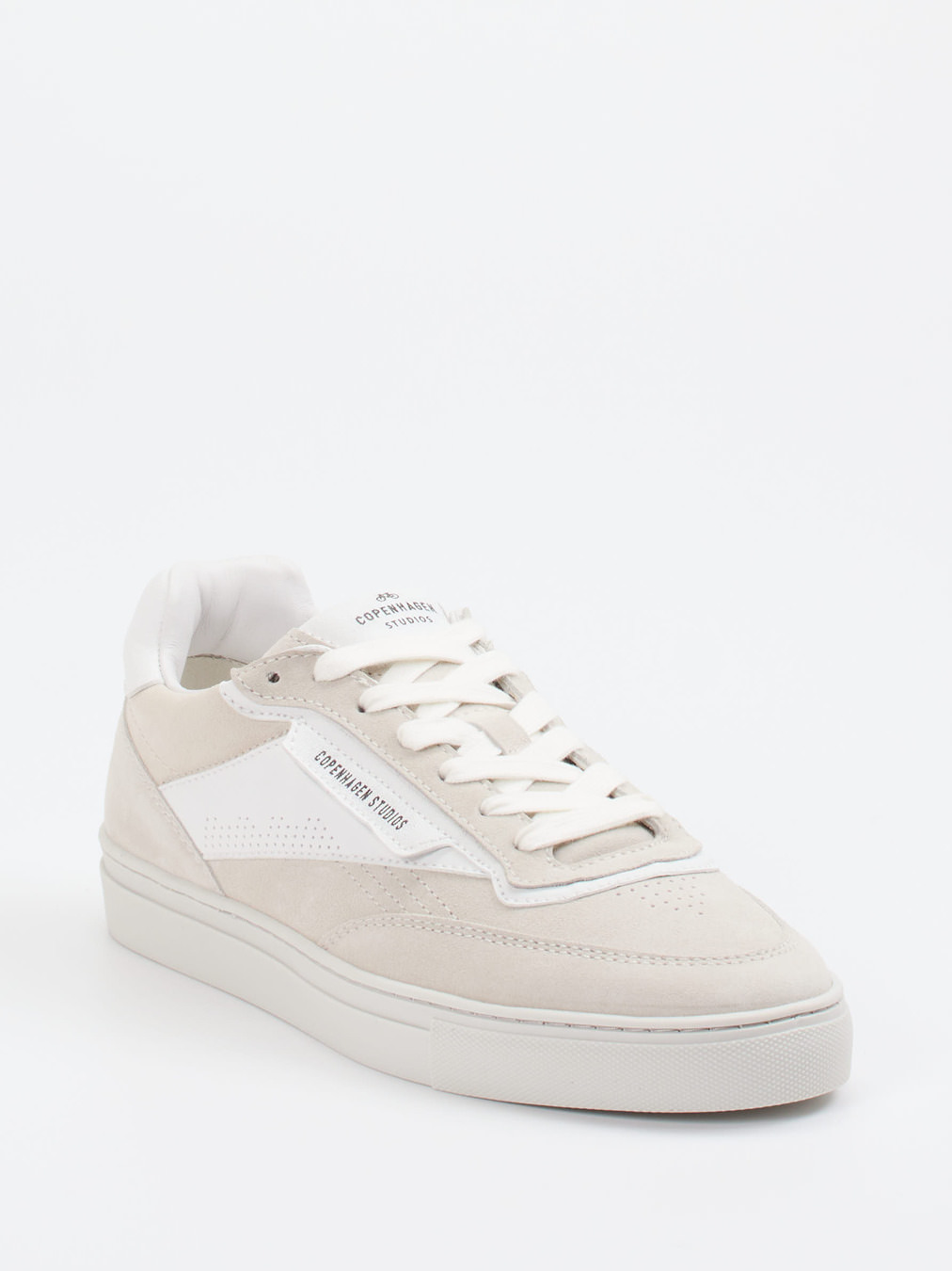 Copenhagen – Sneaker aus Velours- und Glattleder beigegrau