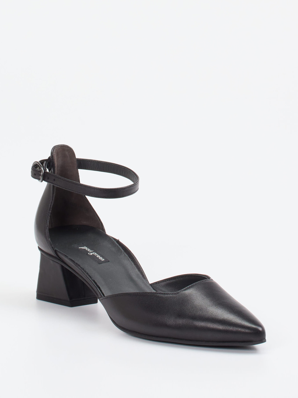 Paul Green – Ankle Strap Pumps aus Lammleder Schwarz