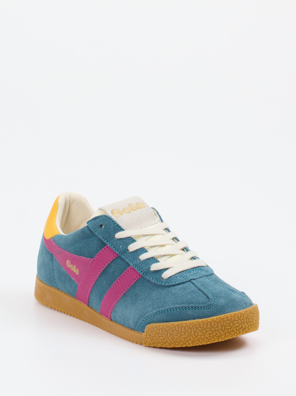 Gola – Retro-Sneaker aus Veloursleder petrolblau