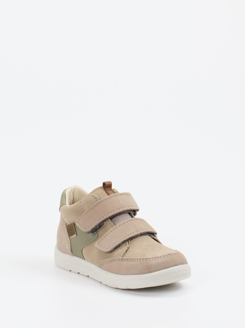 Ricosta – Klett-Sneaker aus Veloursleder taupe