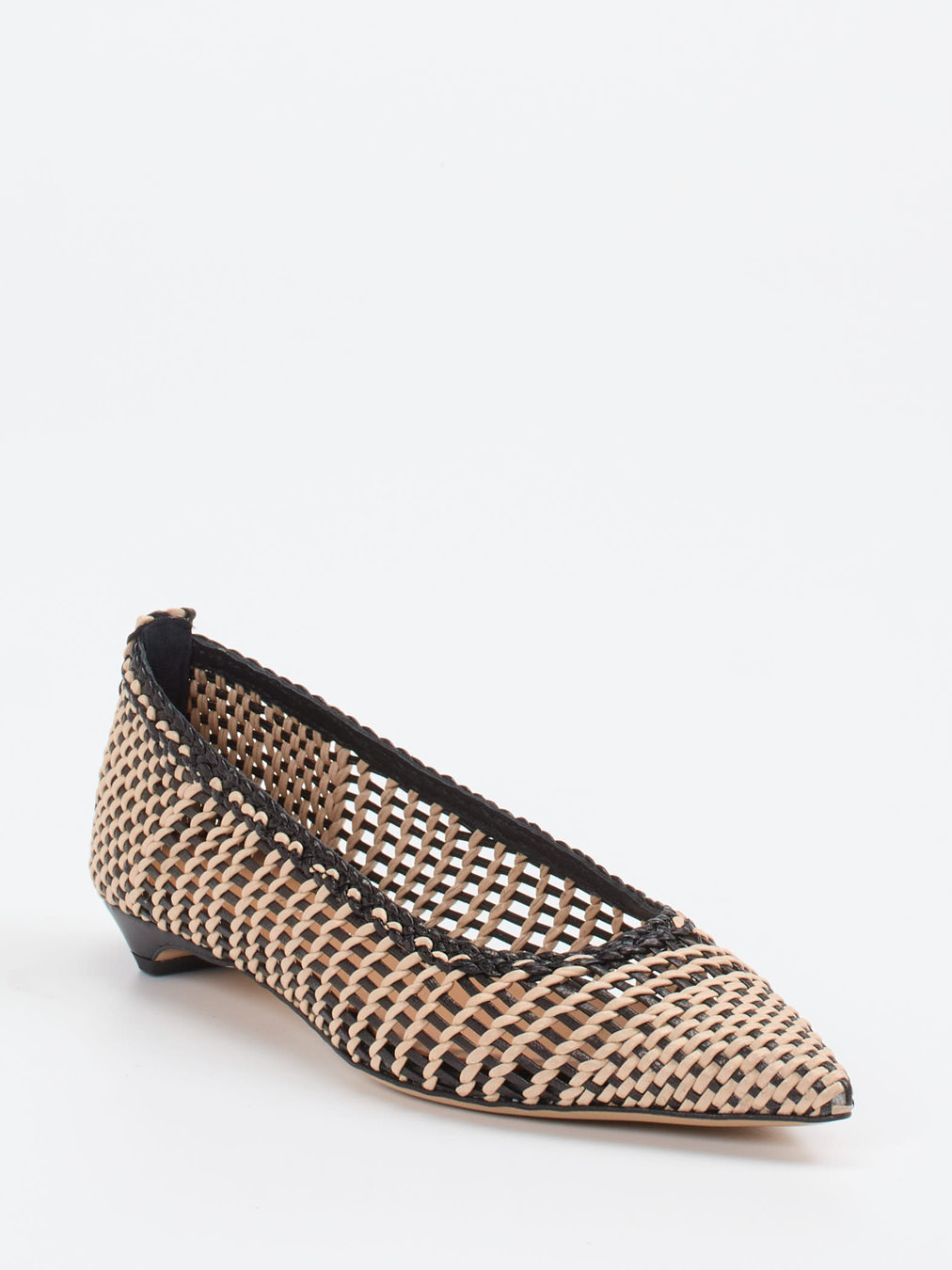 Konstantin Starke – Ballerinas aus Flechtleder Beige