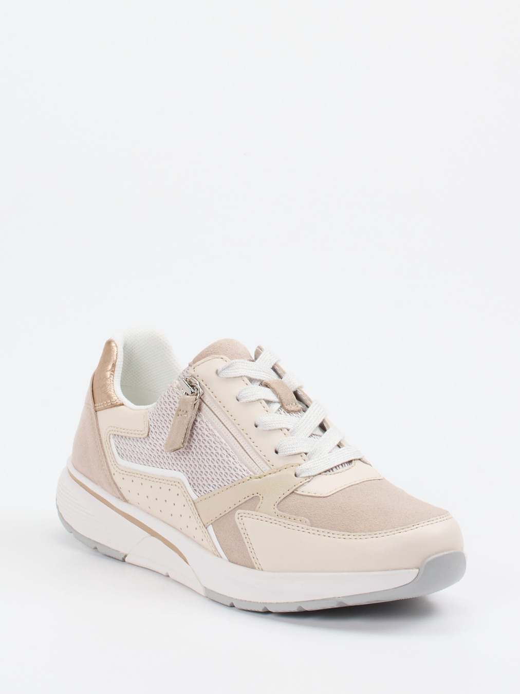 Gabor Comfort – Sneaker aus Veloursleder in Beige