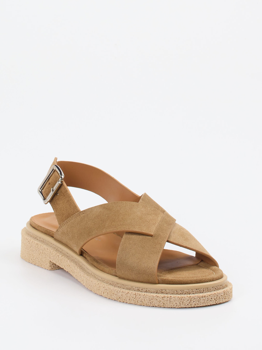 Konstantin Starke – Slingback-Sandale aus Veloursleder sand