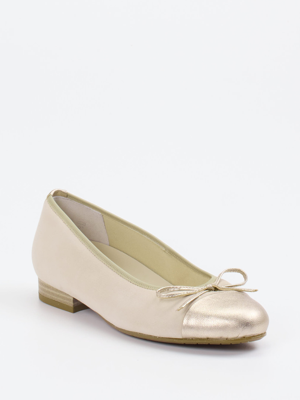 Semler – Ballerinas aus Veloursleder in Beige