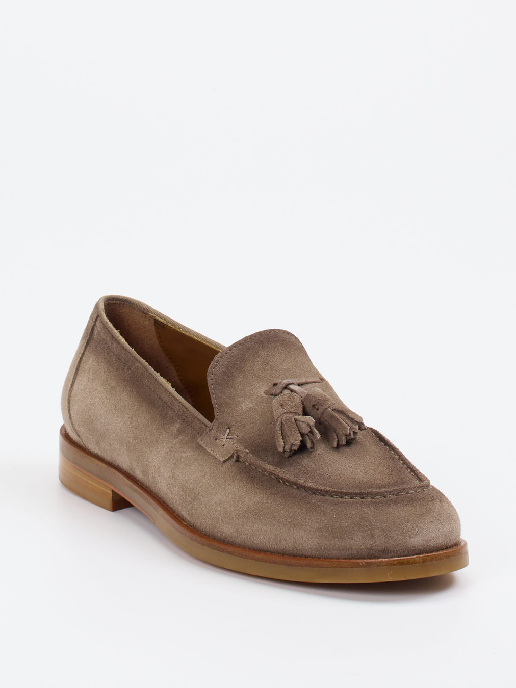 Konstantin Starke – Tassel Loafer aus Veloursleder Taupe