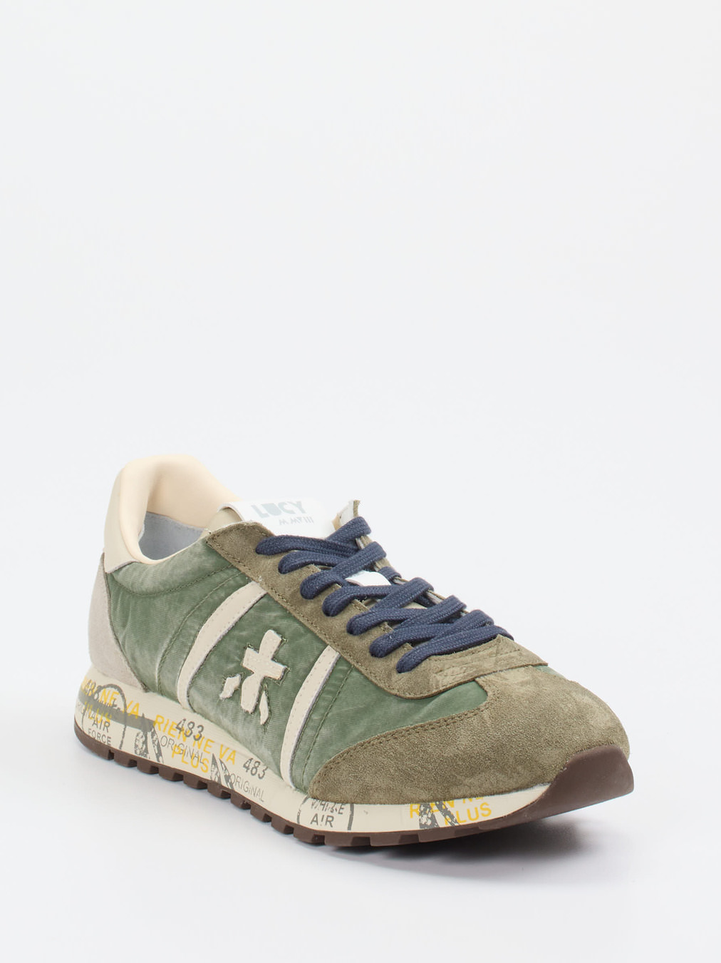 Premiata – Retro-Sneaker aus Textil und Veloursleder