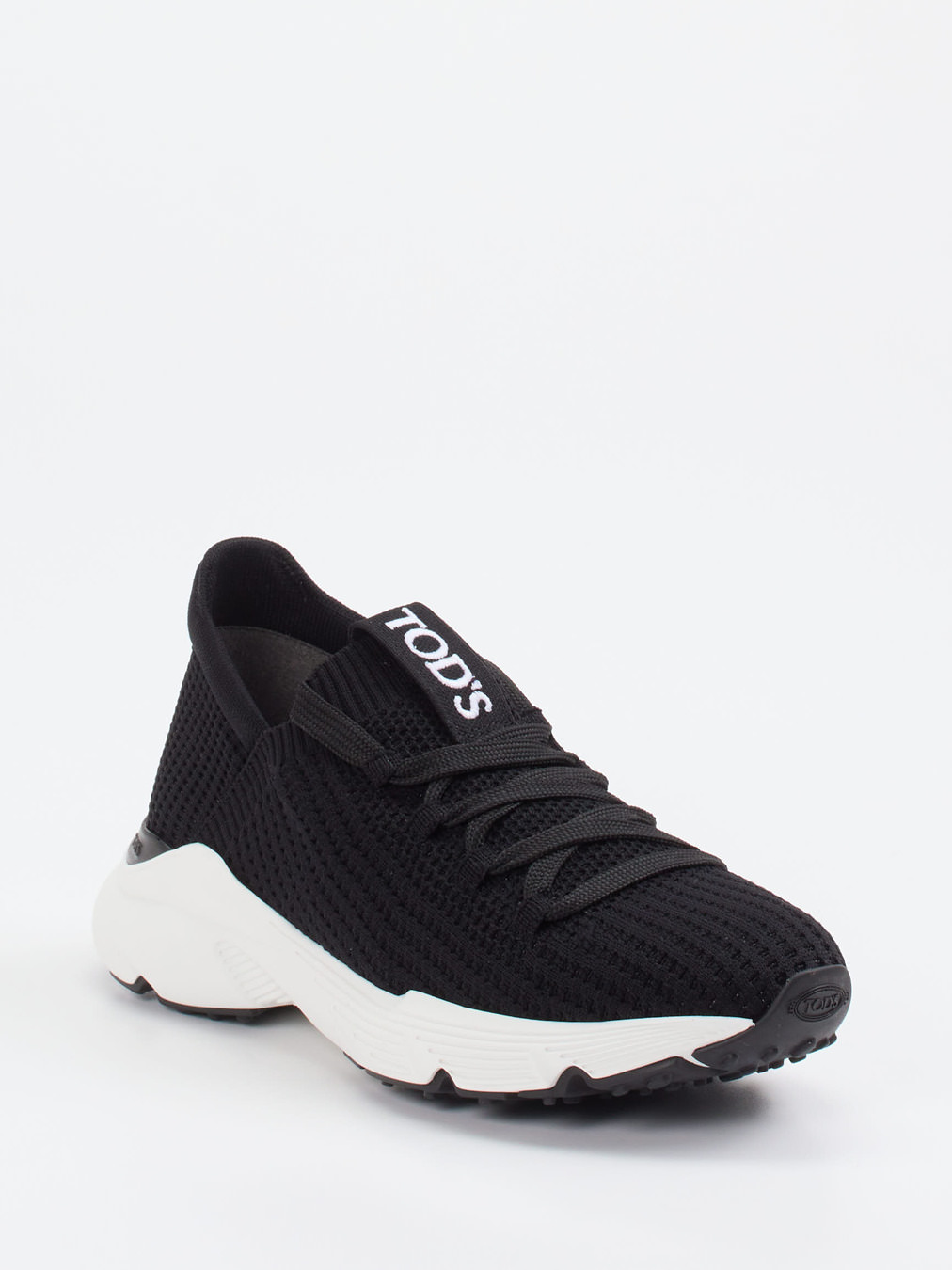 Tod's – Sneaker aus gestricktem Textil Schwarz