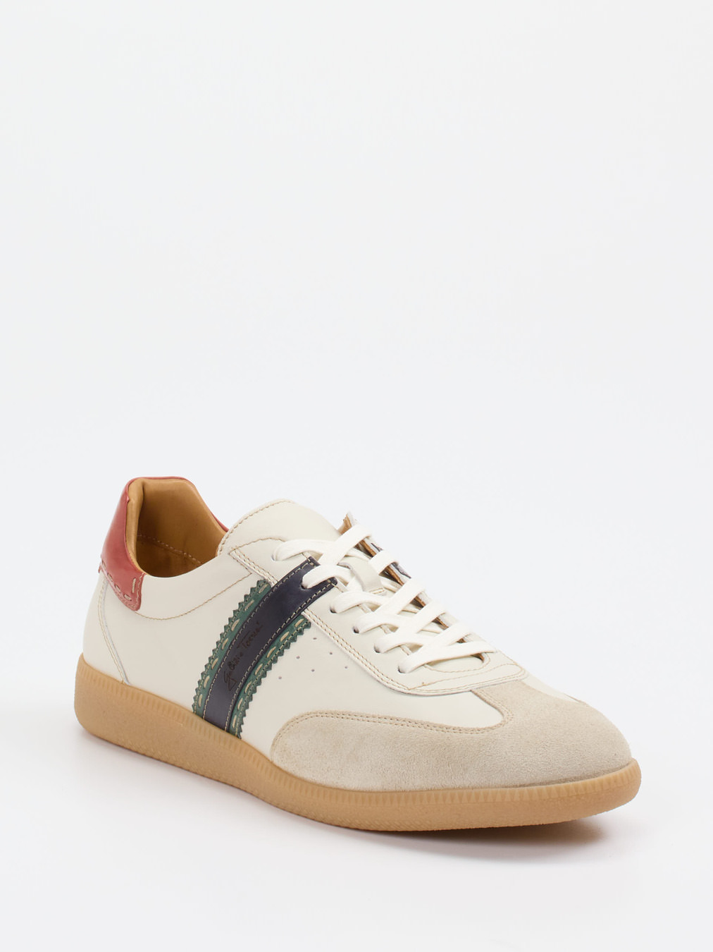 Galizio Torresi – Retro-Sneaker aus Leder in Creme