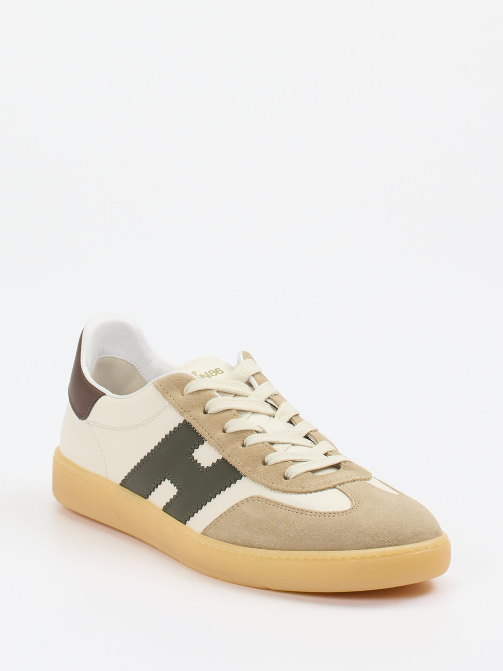 Hogan – Sneaker aus Kalbleder in Cremeweiß