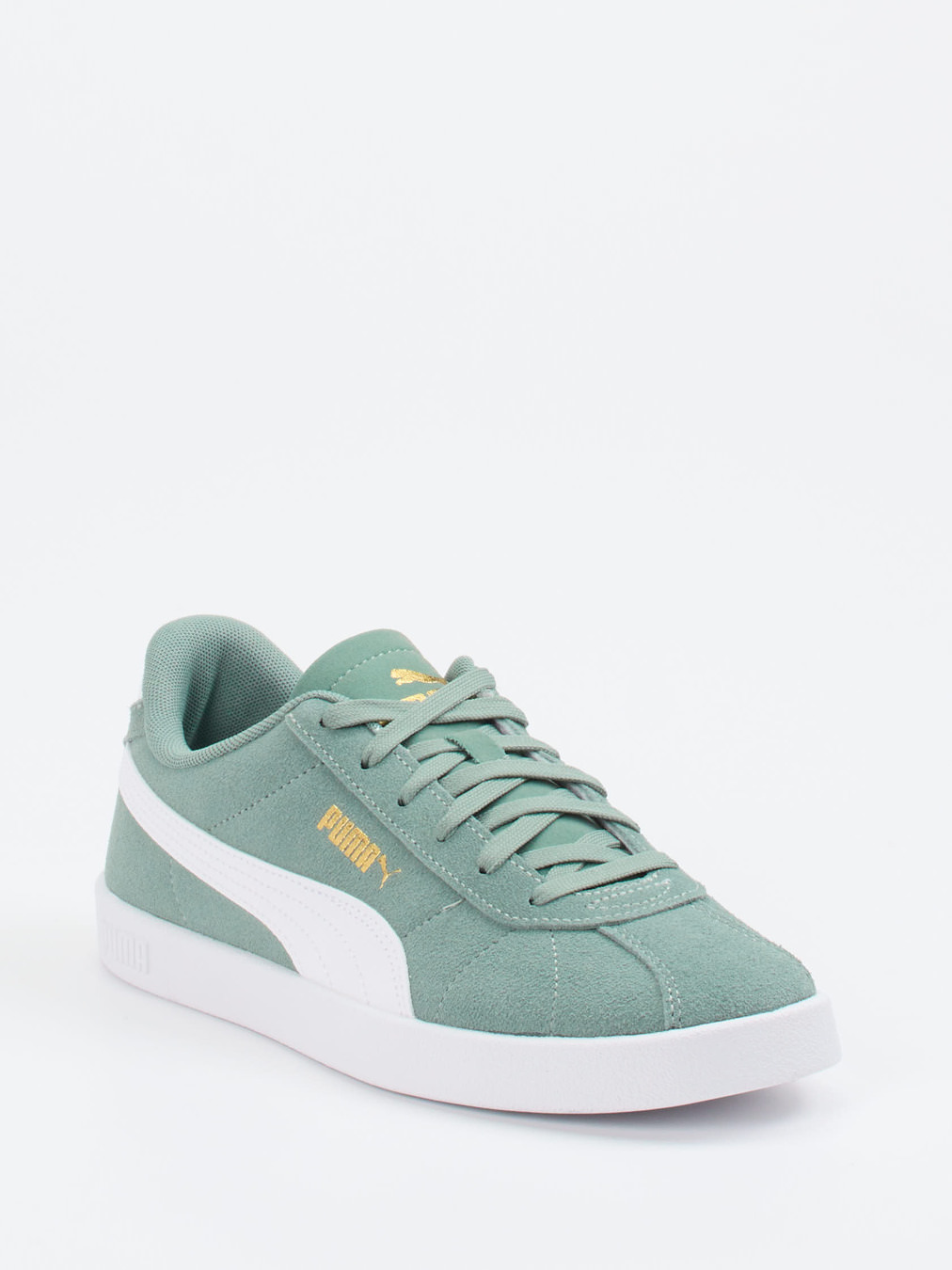 Puma – Sneaker aus Veloursleder in Salbeigrün