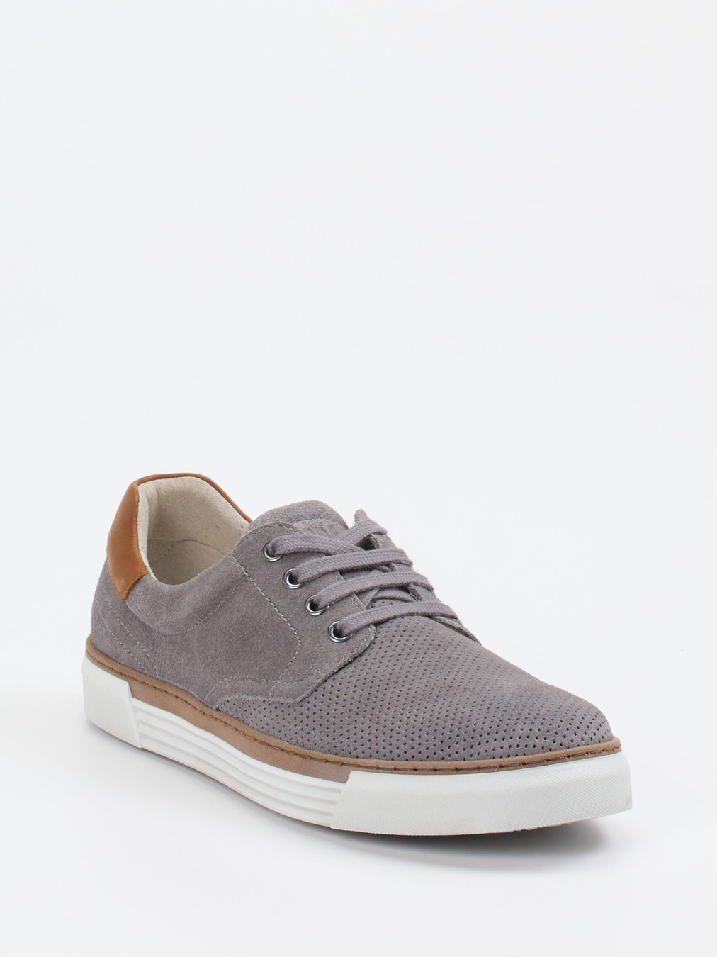 Pius Gabor – Sneaker aus Veloursleder in Grau
