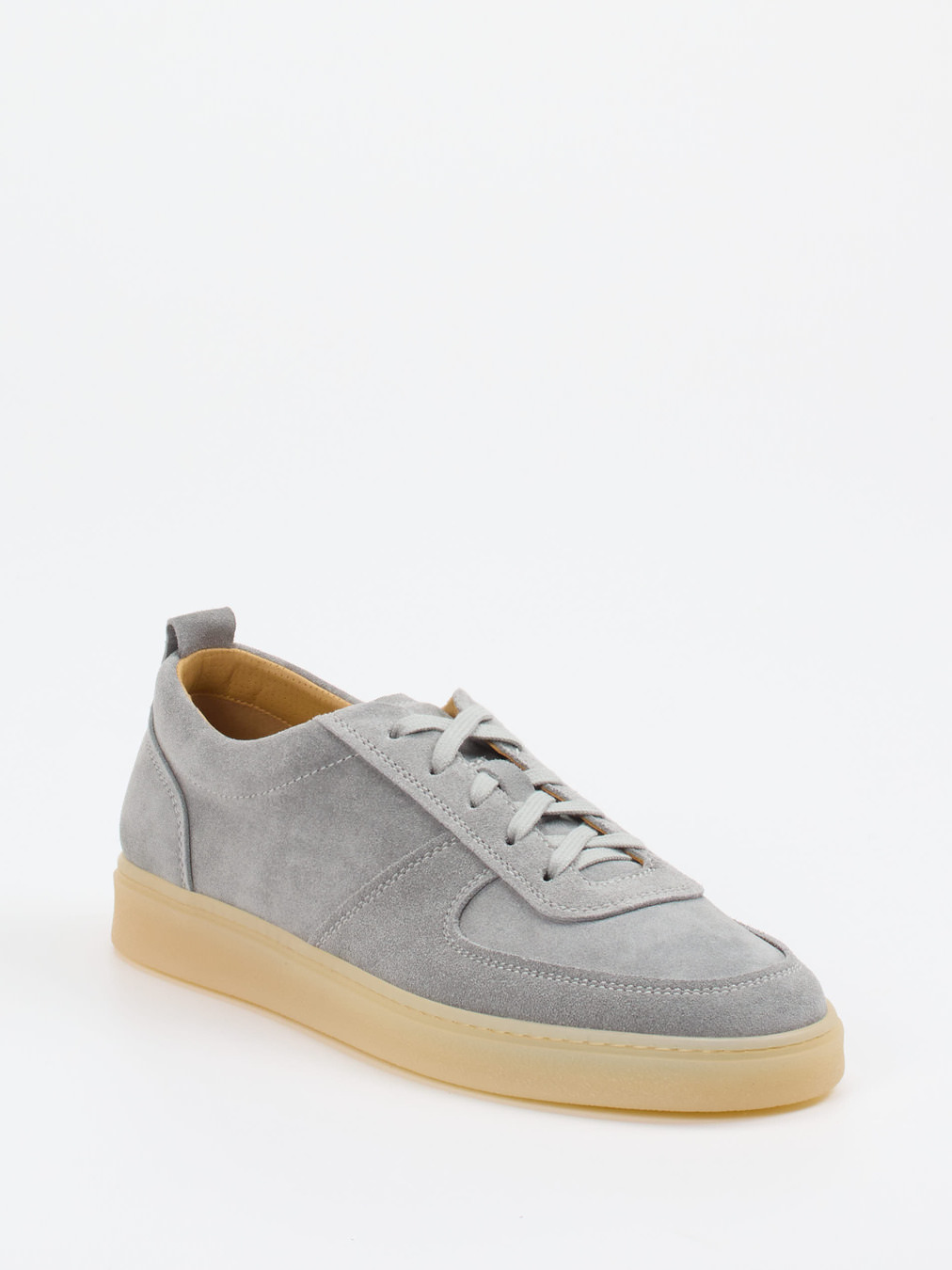 Henderson – Sneaker aus Veloursleder Hellgrau