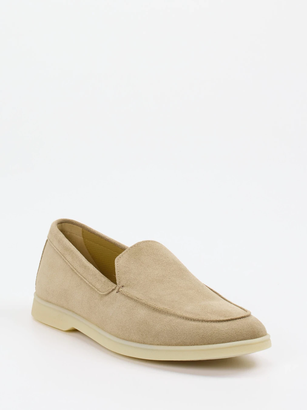 Henderson – Loafer aus Veloursleder in Beigebraun