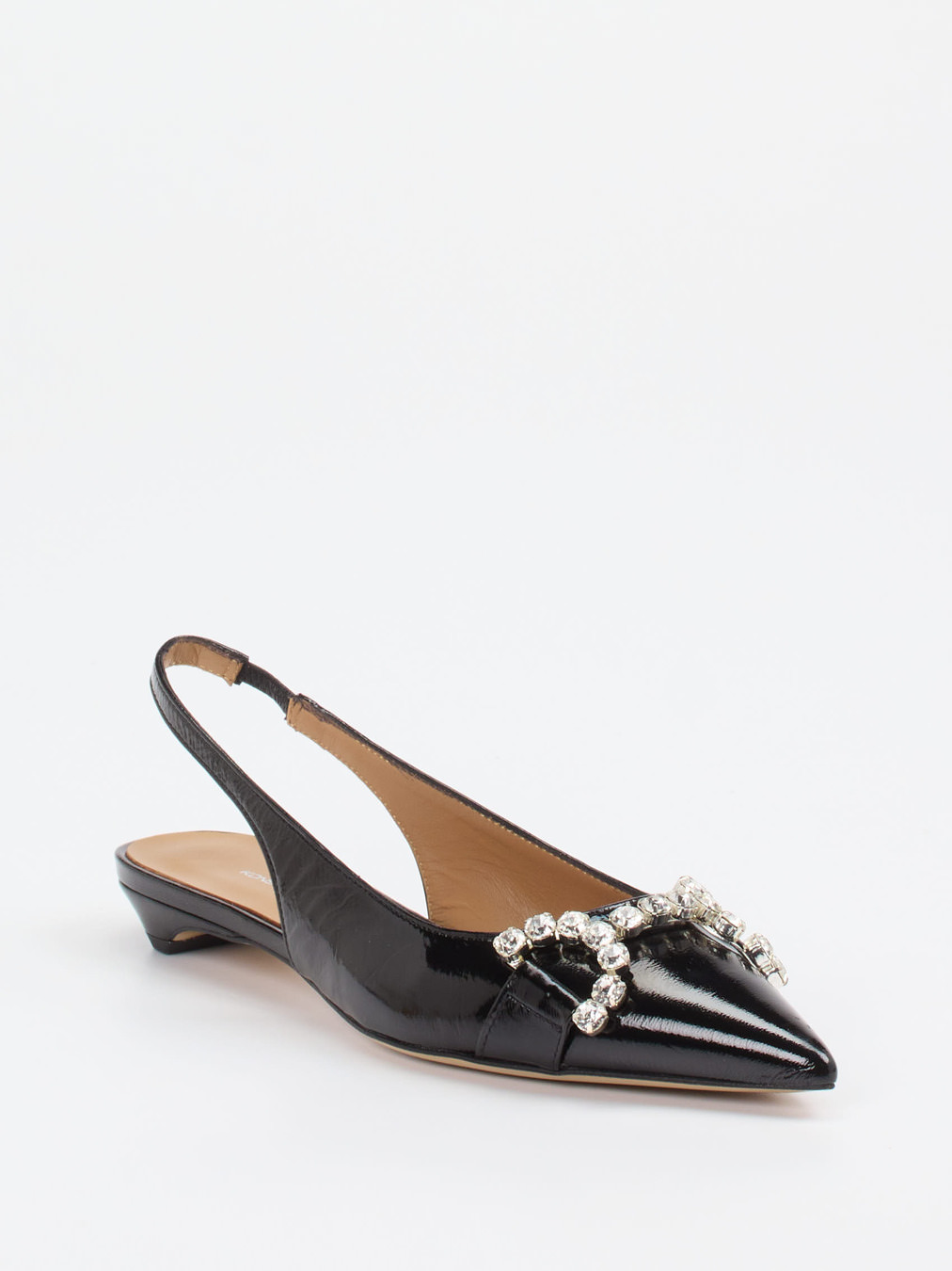 Konstantin Starke – Slingpumps aus Lackleder Schwarz