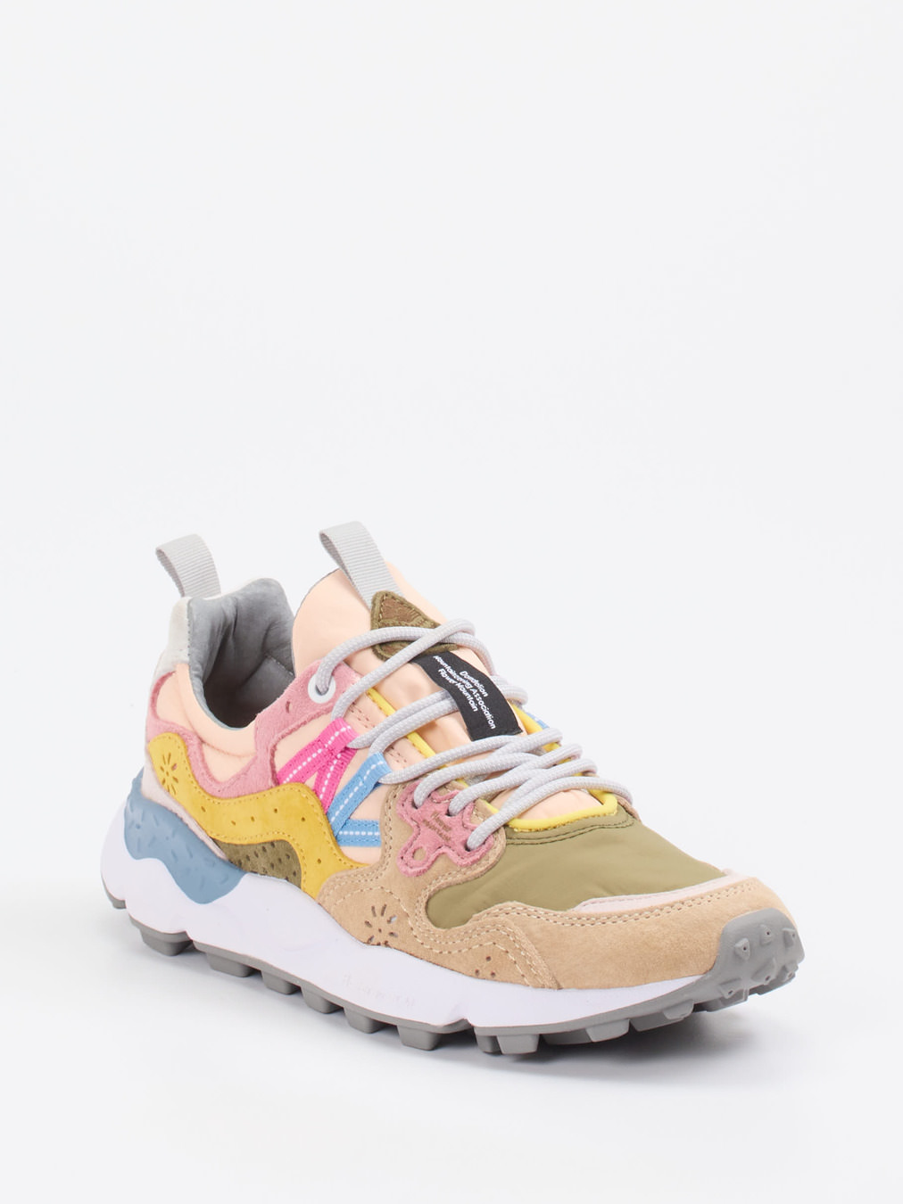 Flower Mountain – Sneaker aus Veloursleder/Textil multicolor