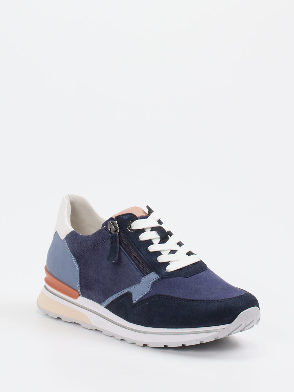 Gabor Comfort – Sneaker aus Veloursleder in Blau